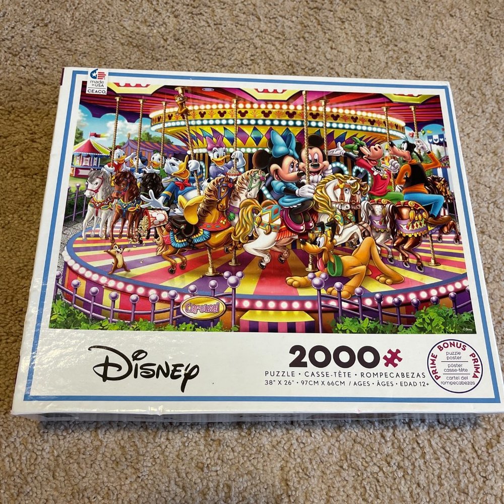 Ceaco - Disney Collection - Mickey’s Carousel - 2000 Piece Jigsaw Puzzle